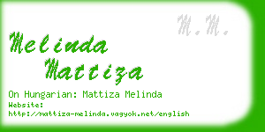 melinda mattiza business card